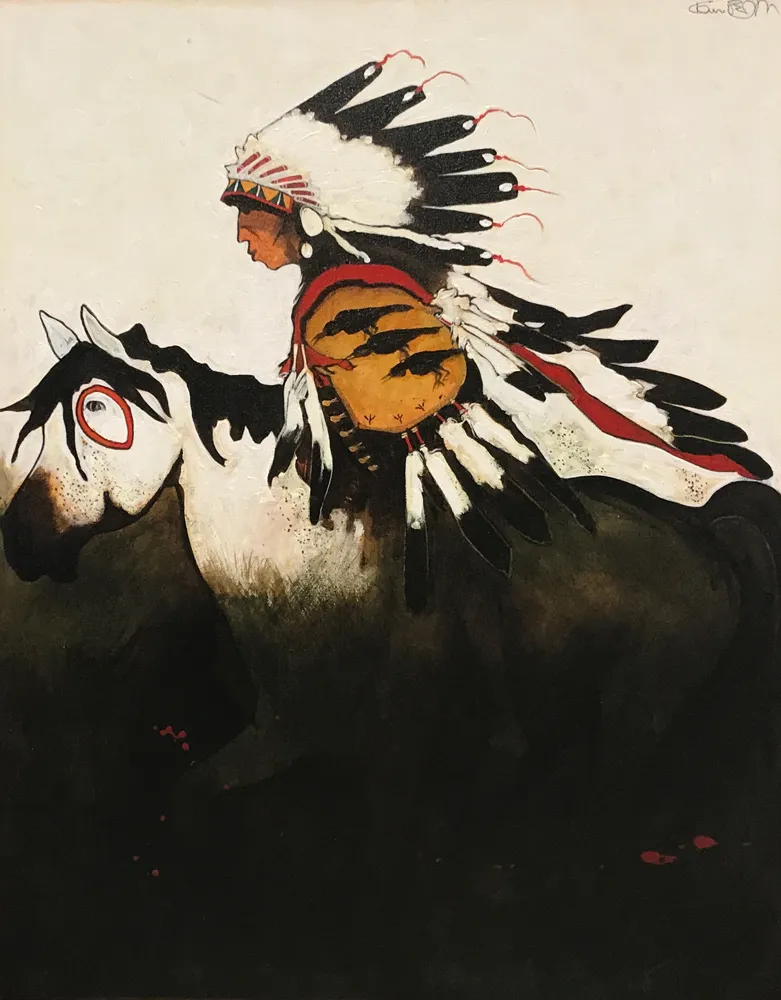Native American riding a horse