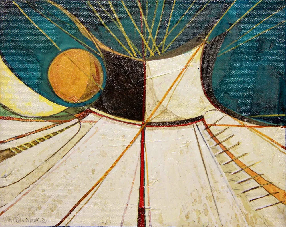 Abstract geometric shapes and lines