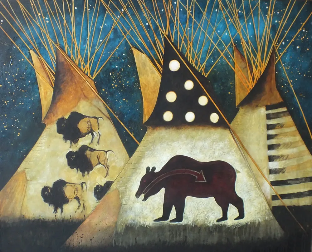 Native American art with animal motifs