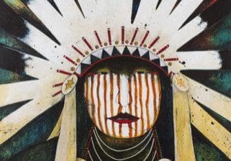 Colorful indigenous-inspired artwork